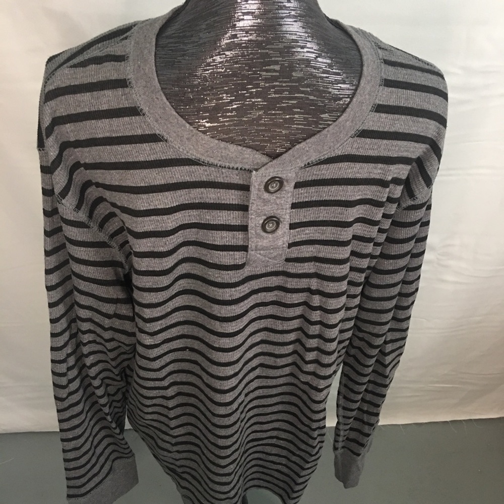 Vintage Sears Striped Thermal shirt size XXL
